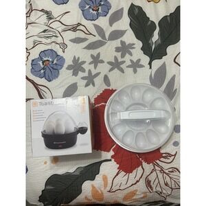 NEW 2-PC Egg Cooker With Bonus Deviled Egg Carrier Boil Gift New Easy To Use